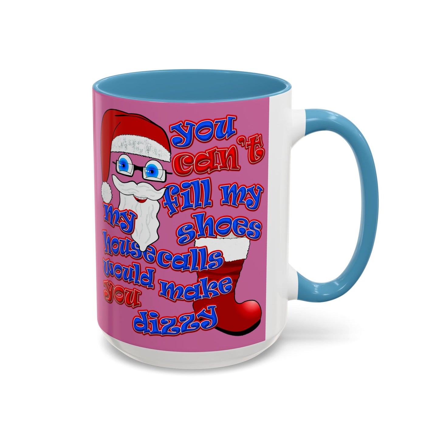 santa's shoes - Accent Mug (light pink)
