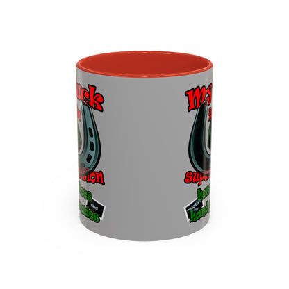 my luck - Accent Mug (light grey)