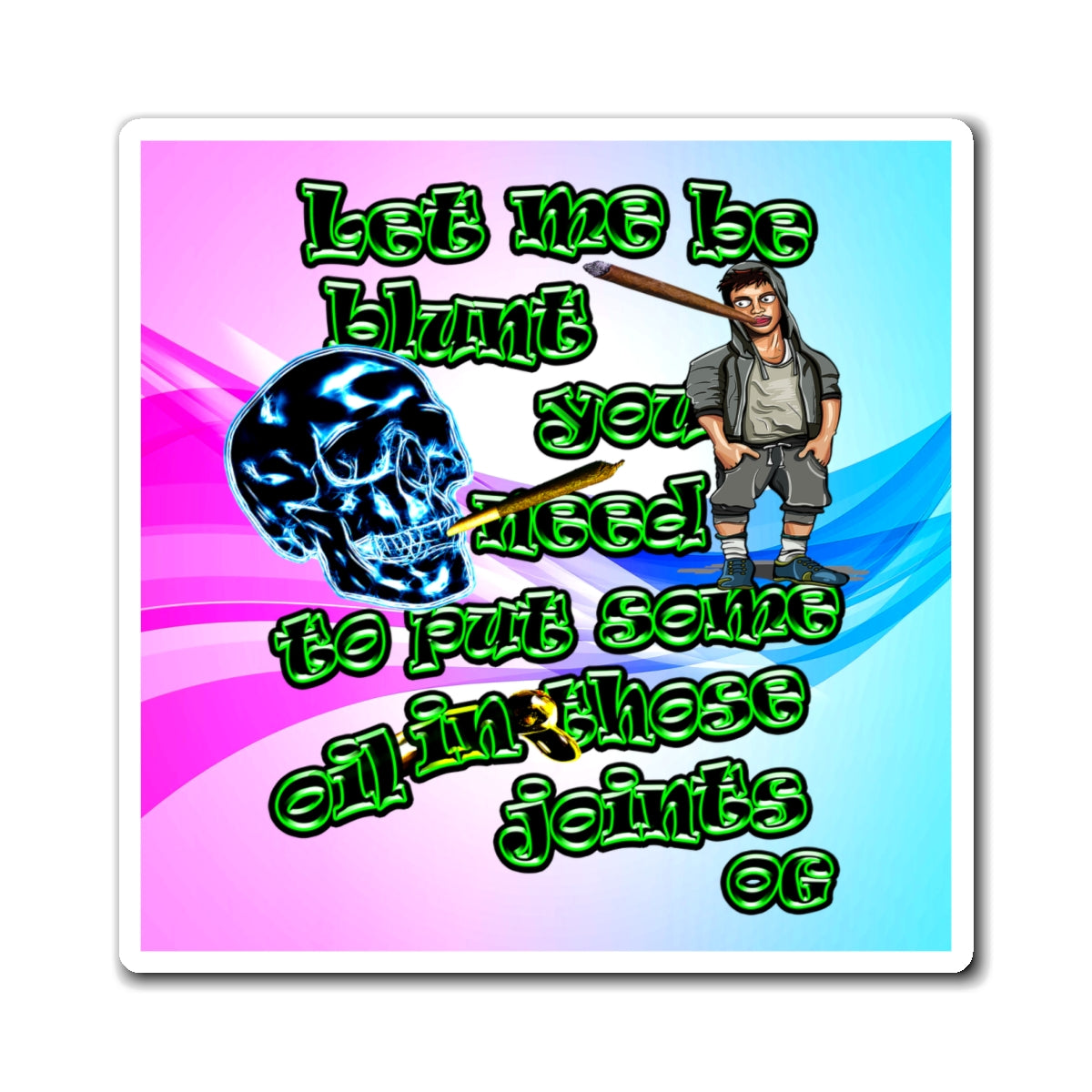 og - Magnets - (light blue-pink wave)
