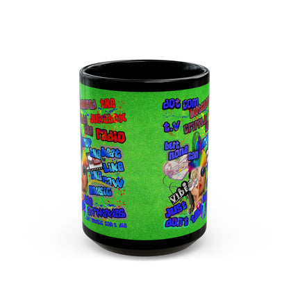 drop the beat - Black Mug (green turf)