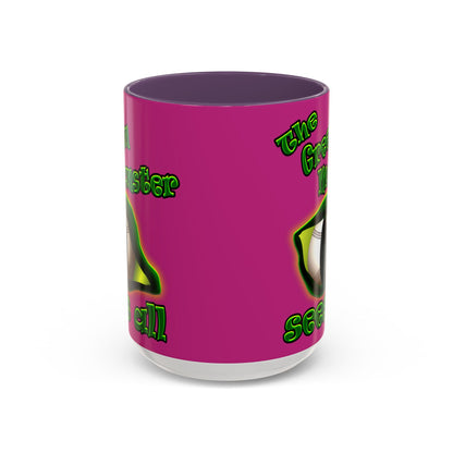 green monster - Accent Mug (pink)