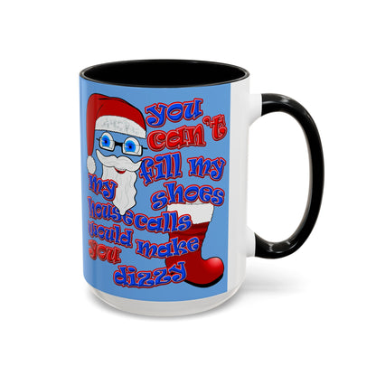santa's shoes - Accent Mug (light blue)