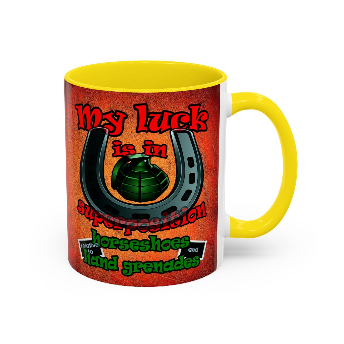 my luck - Accent Mug (burnt orange)