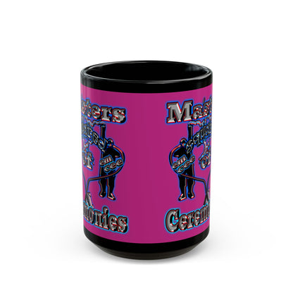 em cee squared - Black Mug (pink)