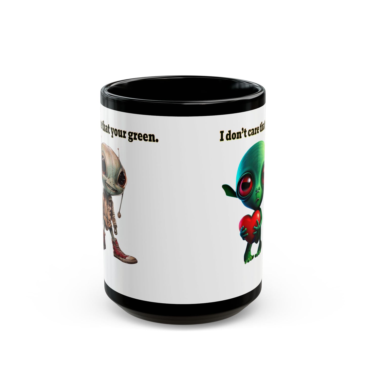 I don't care that your grey - Black Mug (white)