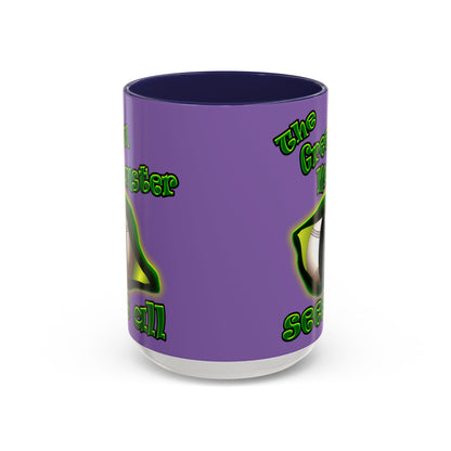 green monster - Accent Mug (light purple)