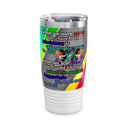 doggystyle - Ringneck Tumbler, 20oz (rainbow split)
