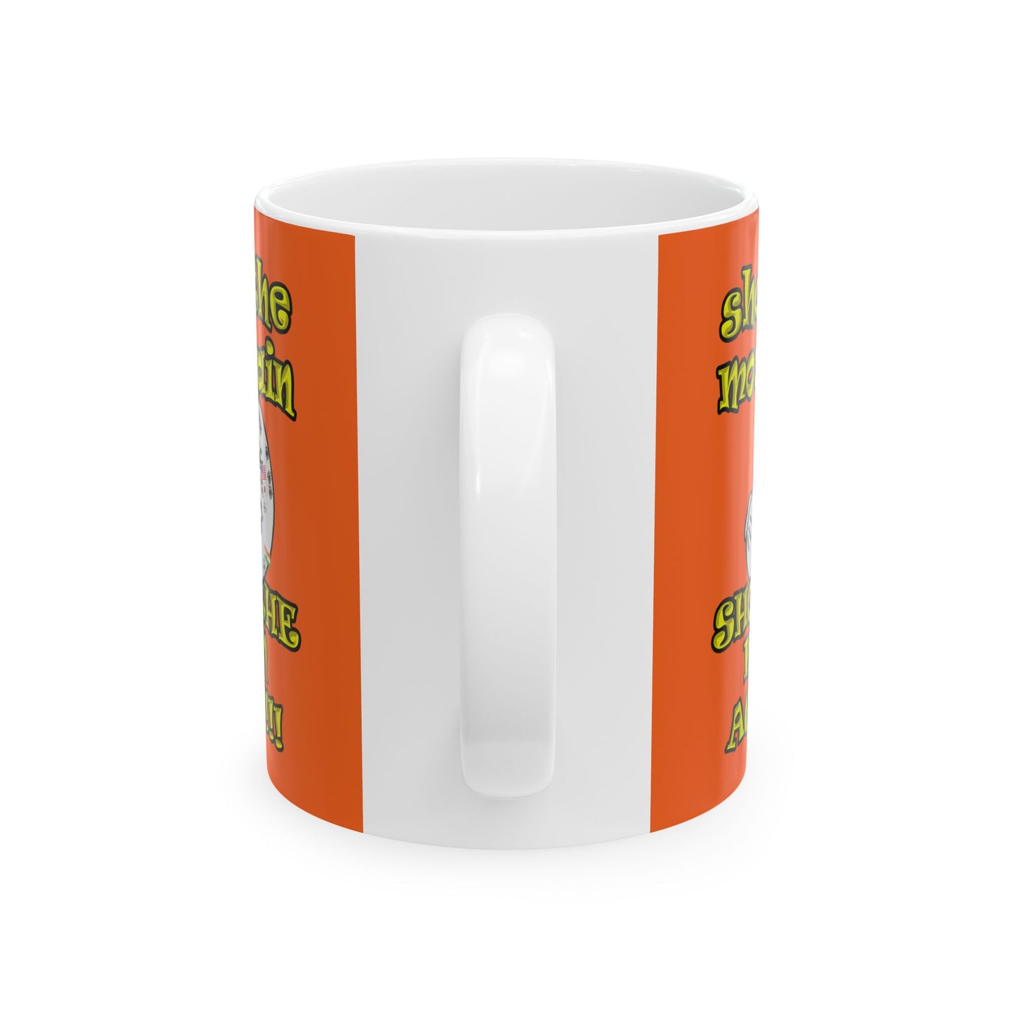 shoot the moon again - White Mug (orange)