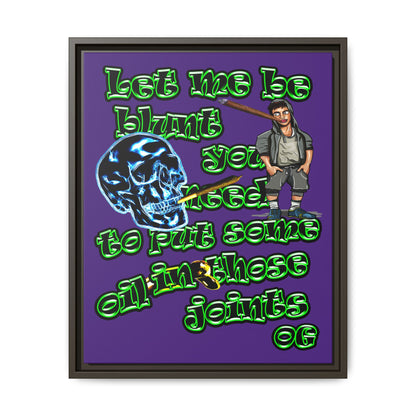 og - framed canvas art (purple)