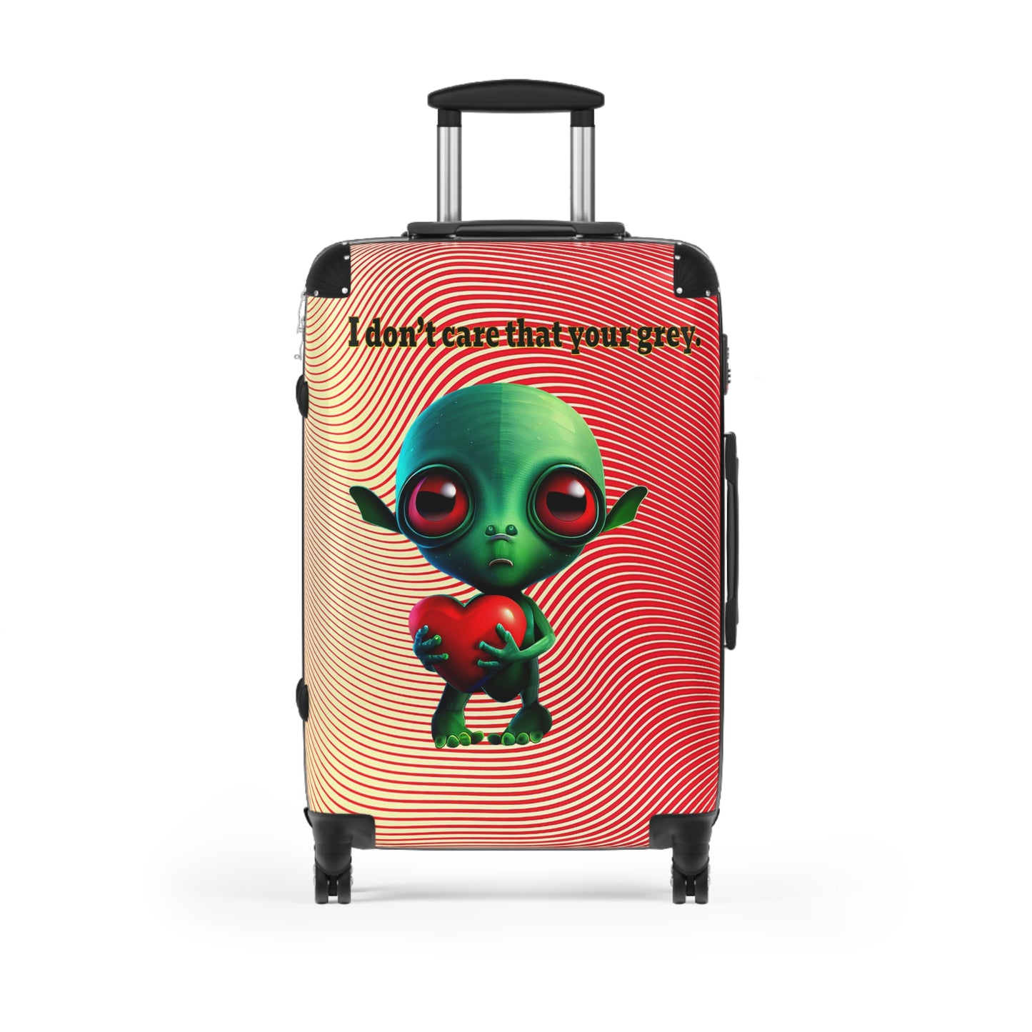 I don't care that your grey - Suitcase (yellow-orange wave)