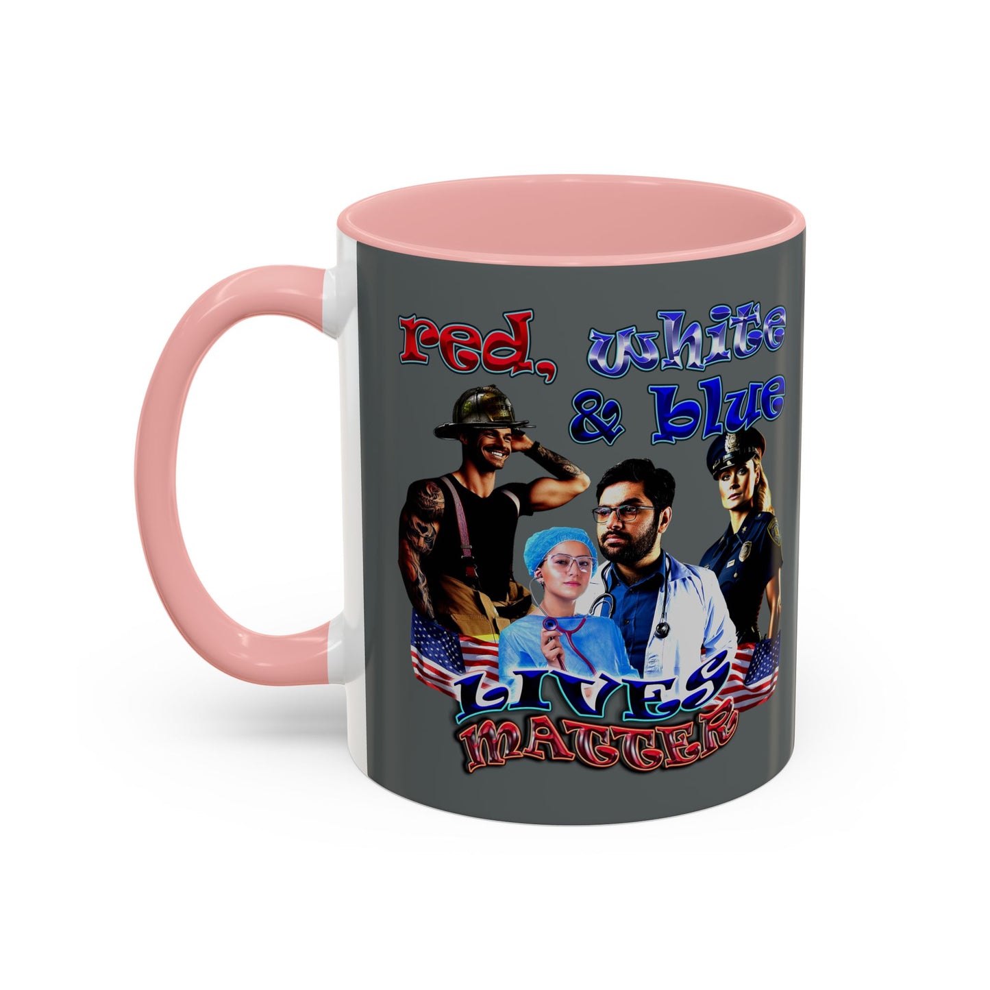 rw&b lives matter - Accent Mug (dark grey)