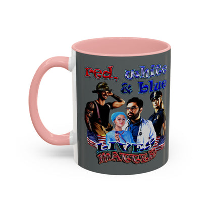 rw&b lives matter - Accent Mug (dark grey)