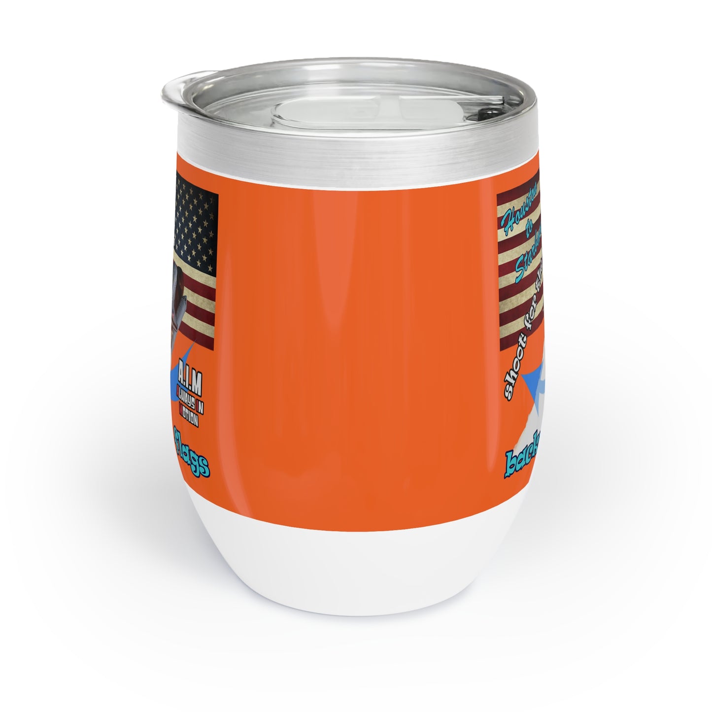 shoot for the stars - Chill Wine Tumbler (orange)