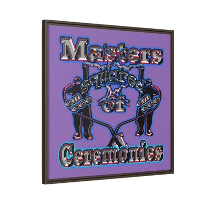 em cee squared - framed canvas art (light purple)