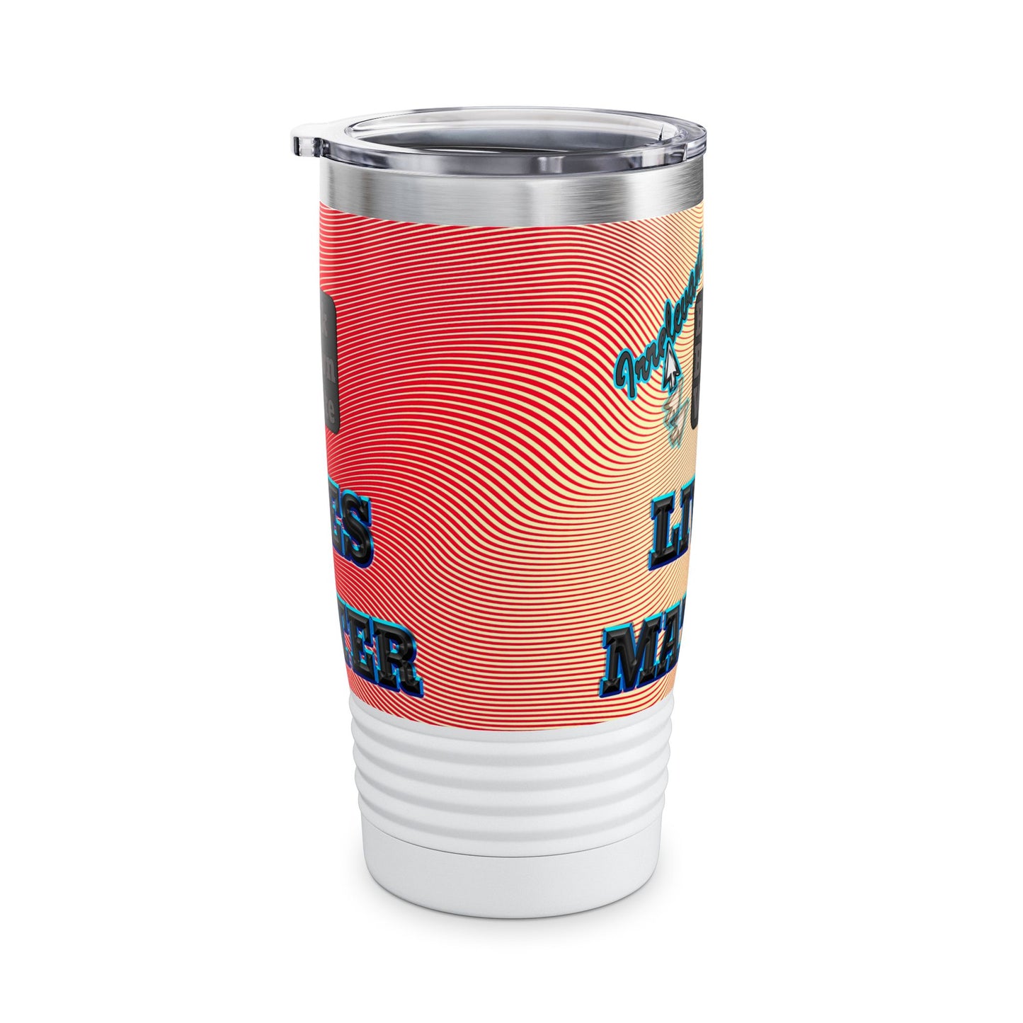 irrelevant - Ringneck Tumbler, 20oz (yellow-orange wave)