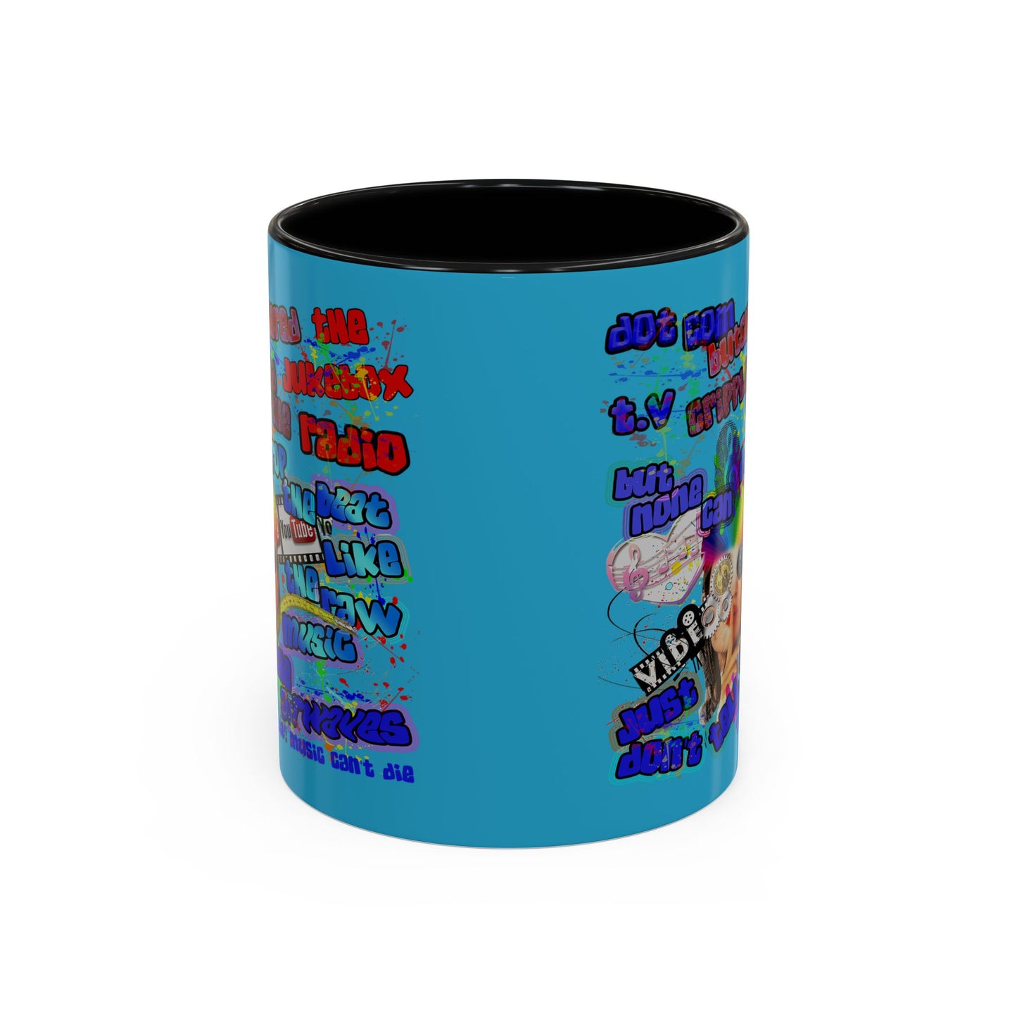 drop the beat - Accent Mug (turquoise)