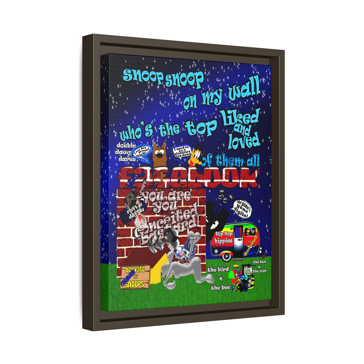 snoops - framed canvas art