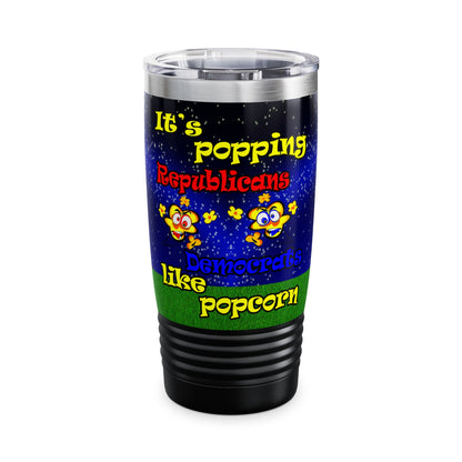 popping like popcorn - Ringneck Tumbler, 20oz ('snoops' background)