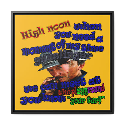high noon - framed canvas art (yellow)