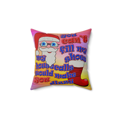 santa's shoes - Faux Suede Square Pillow - (color blur)