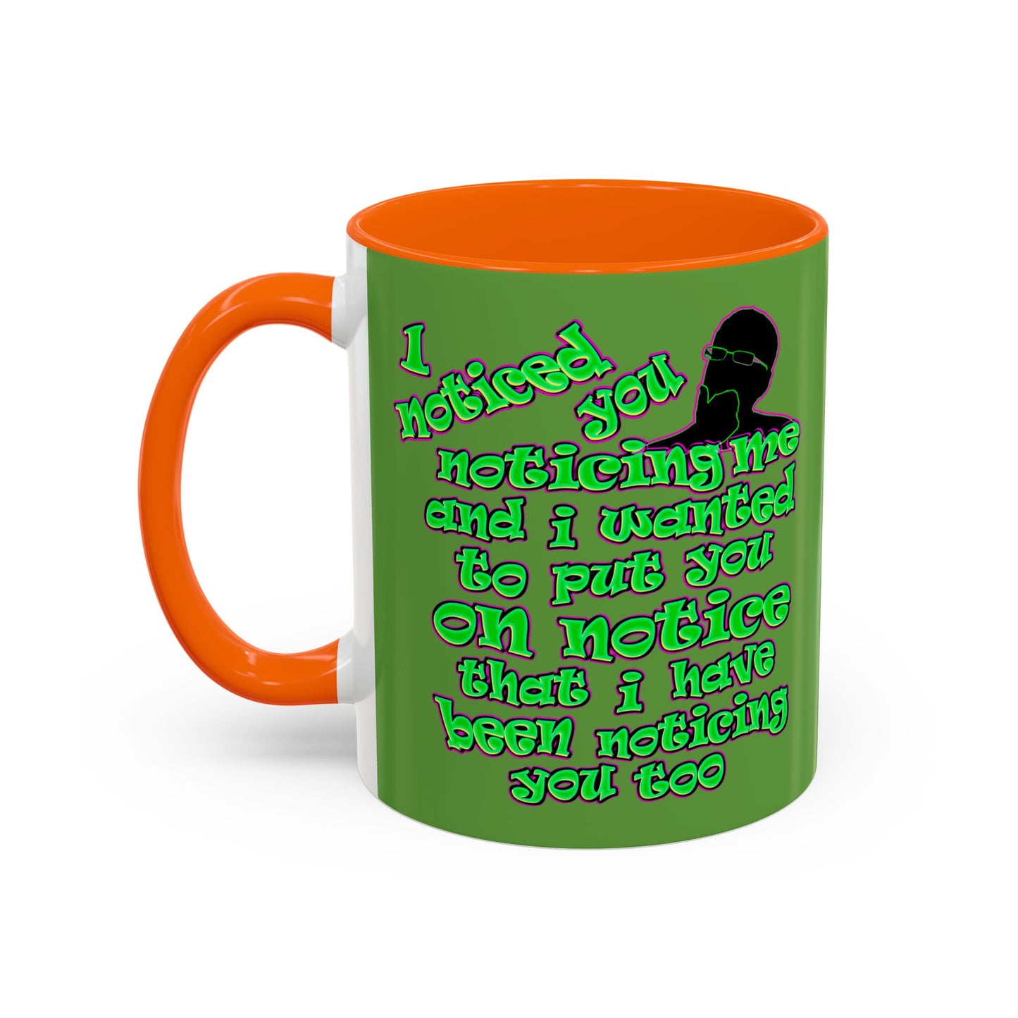 noticed you noticing - Accent Mug (green)