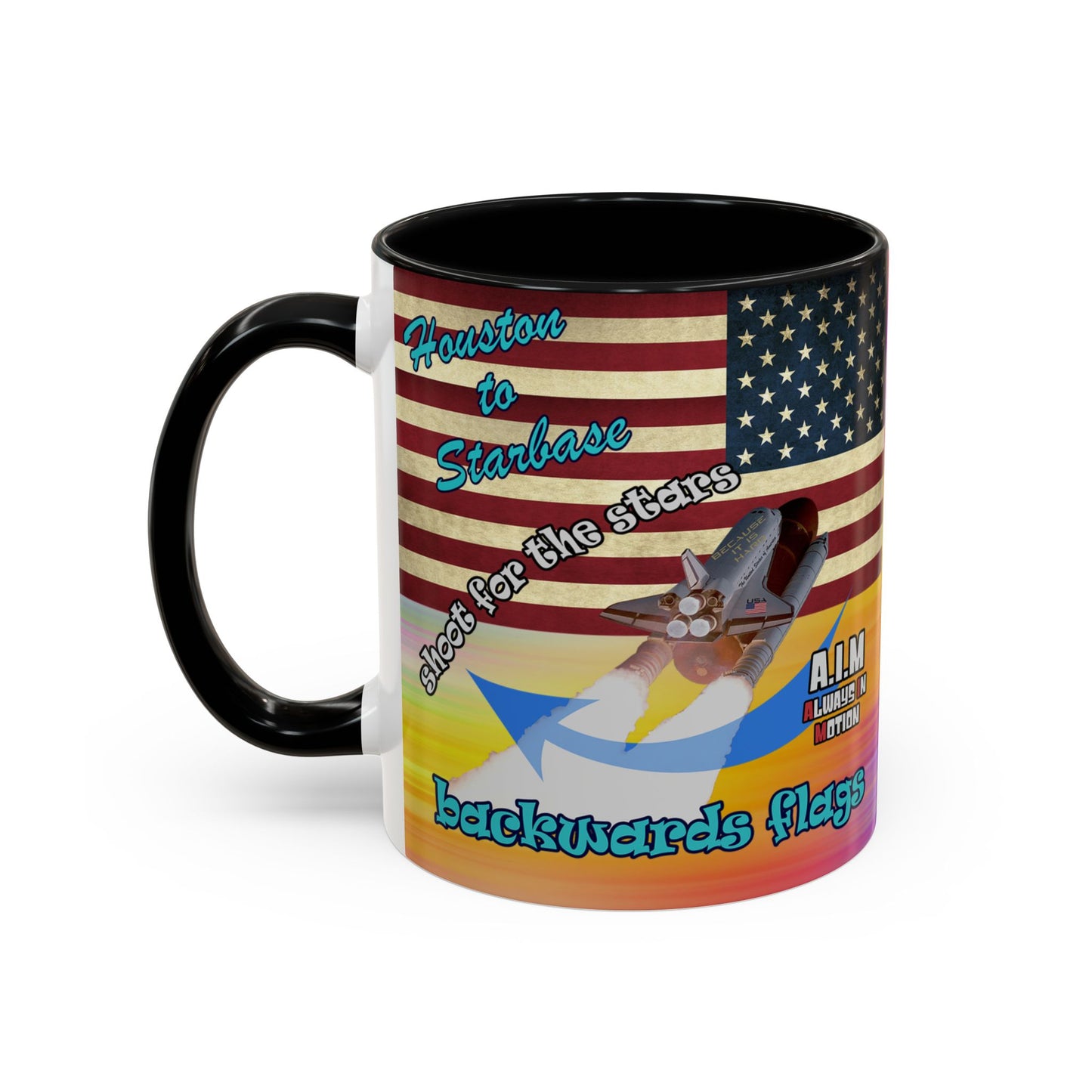 shoot for the stars - Accent Mug (color blur)