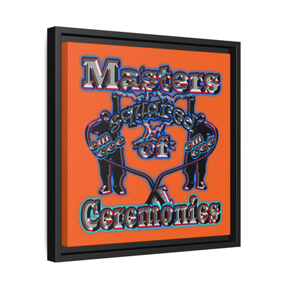 em cee squared - framed canvas art (orange)