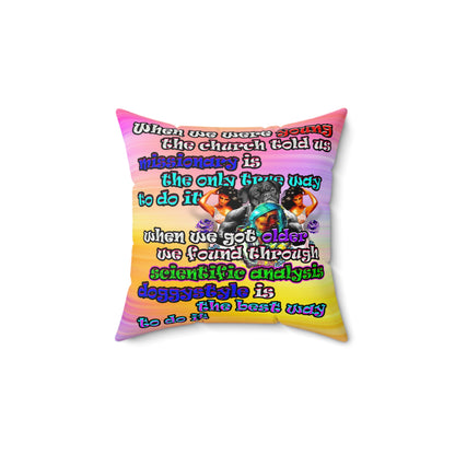 doggystyle - Spun Polyester Square Pillow - (color blur)