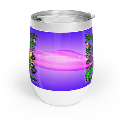 christmas spirits of boston - Chill Wine Tumbler (purple-pink wave)