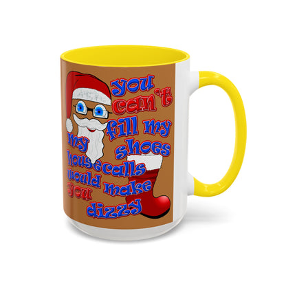 santa's shoes - Accent Mug (light brown)