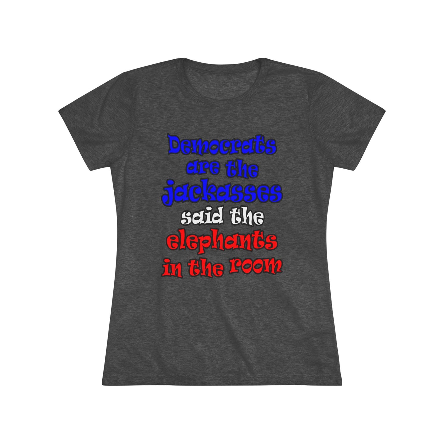 donkeys and elephants - Women's Triblend Tee