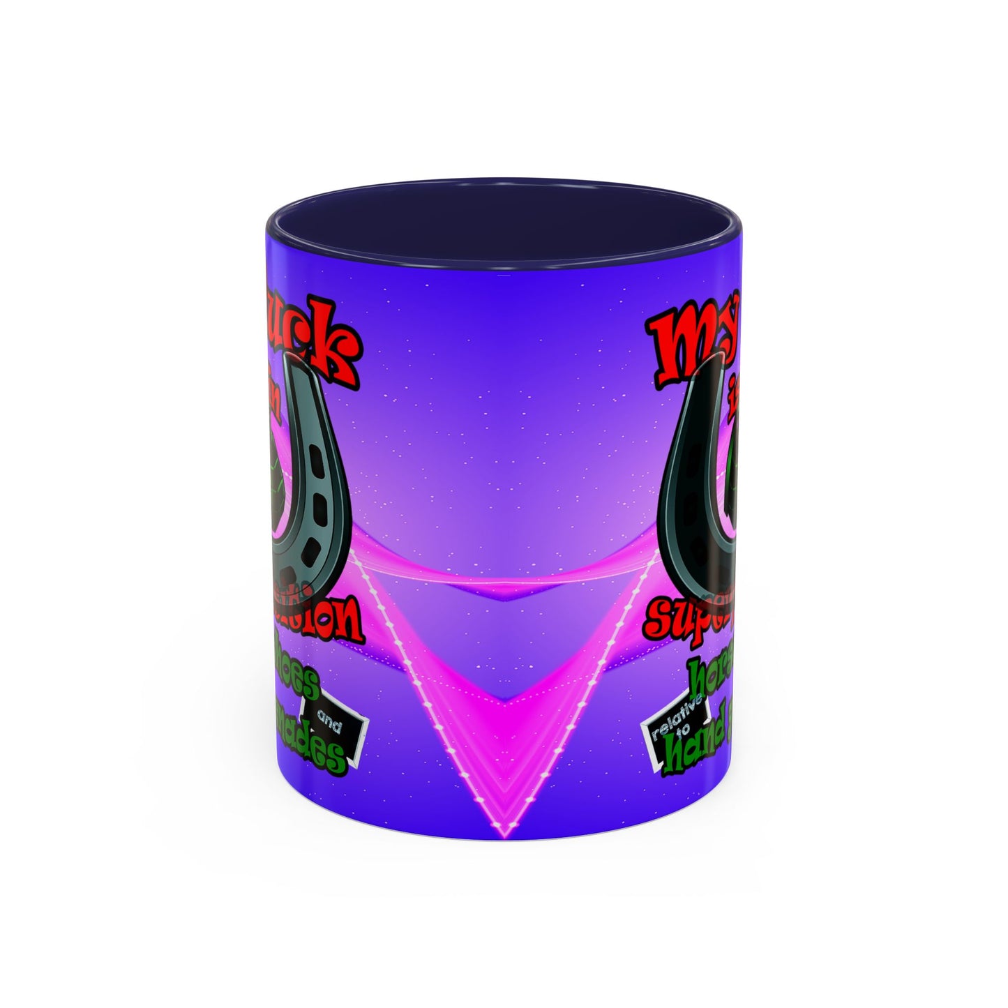 my luck - Accent Mug (purple-pink wave)