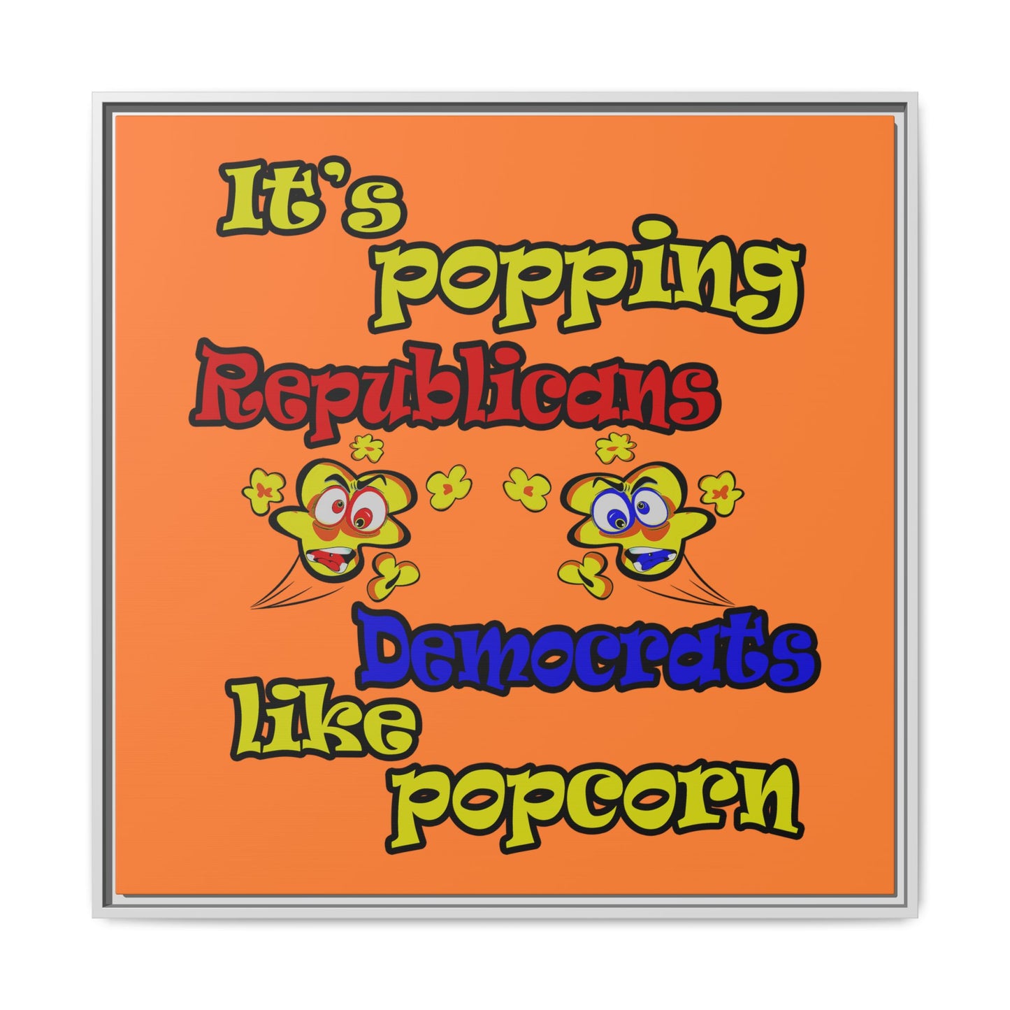 popping like popcorn - framed canvas art (crusta)