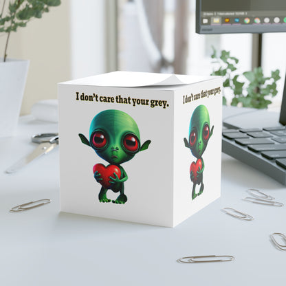 I don't care that your grey - note cube (white)