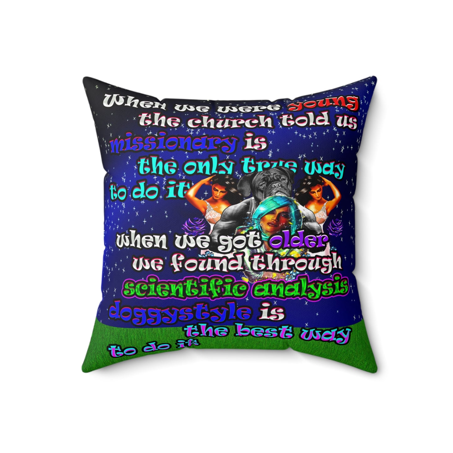 doggystyle - Spun Polyester Square Pillow - ('snoops' background)