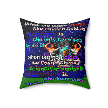 doggystyle - Spun Polyester Square Pillow - ('snoops' background)