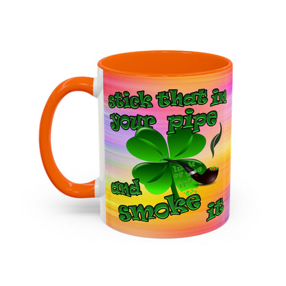 celtics logo - Accent Mug (color blur)