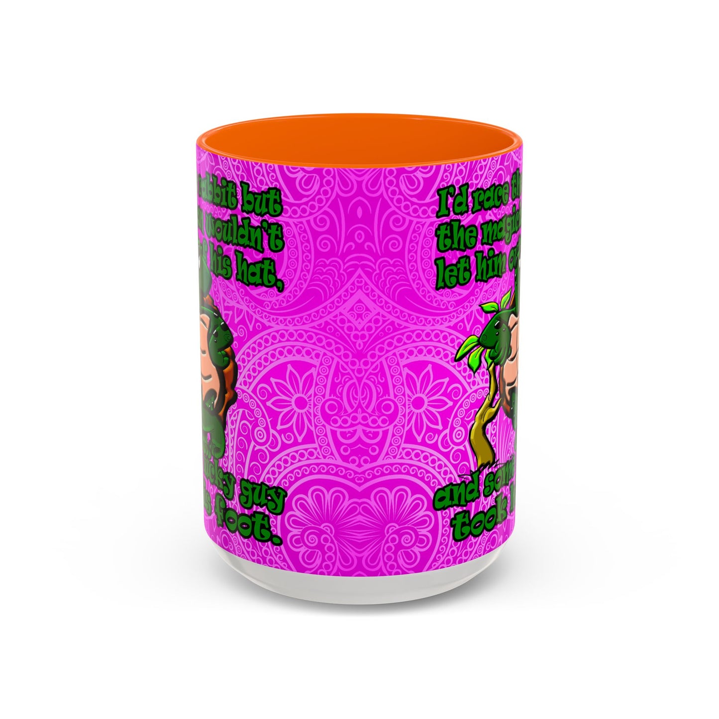 turtle race - Accent Mug (pink swirl)