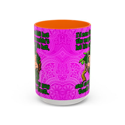 turtle race - Accent Mug (pink swirl)
