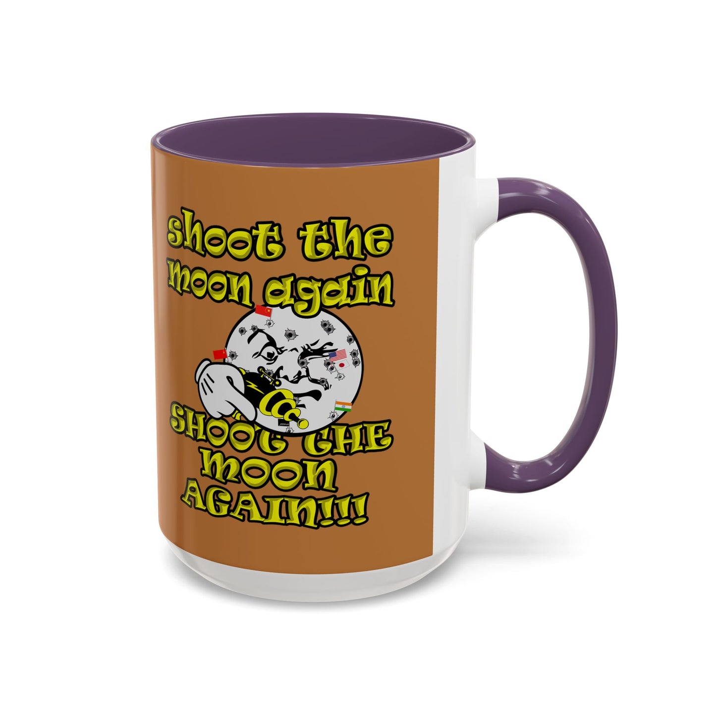 shoot the moon again - Accent Mug (light brown)