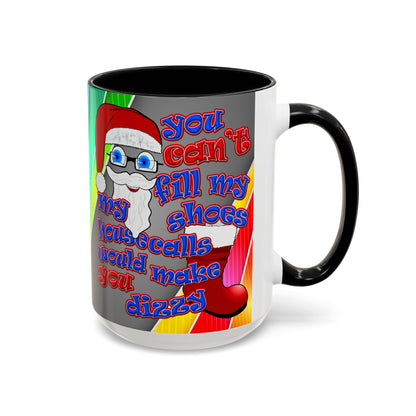 santa's shoes - Accent Mug (rainbow split)