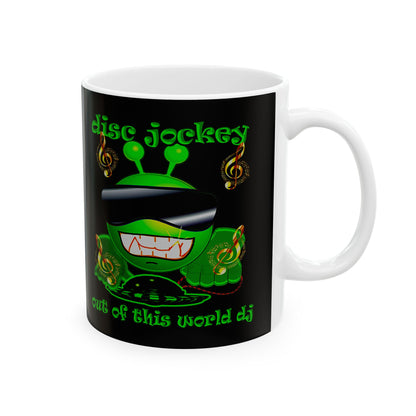 disc jockey - White Mug (black)