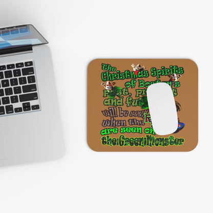 christmas spirits of boston - Mouse Pad (Rectangle) (light brown)
