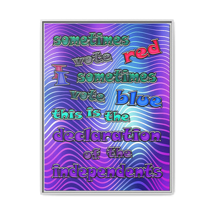 declaration of the independents - framed canvas art (purple wave)