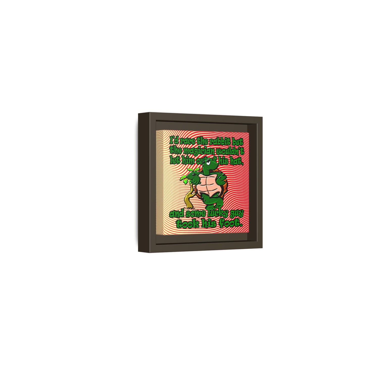 turtle race - framed canvas art (yellow-orange wave)
