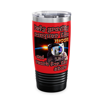 defy conquer reach - Ringneck Tumbler, 20oz (red)