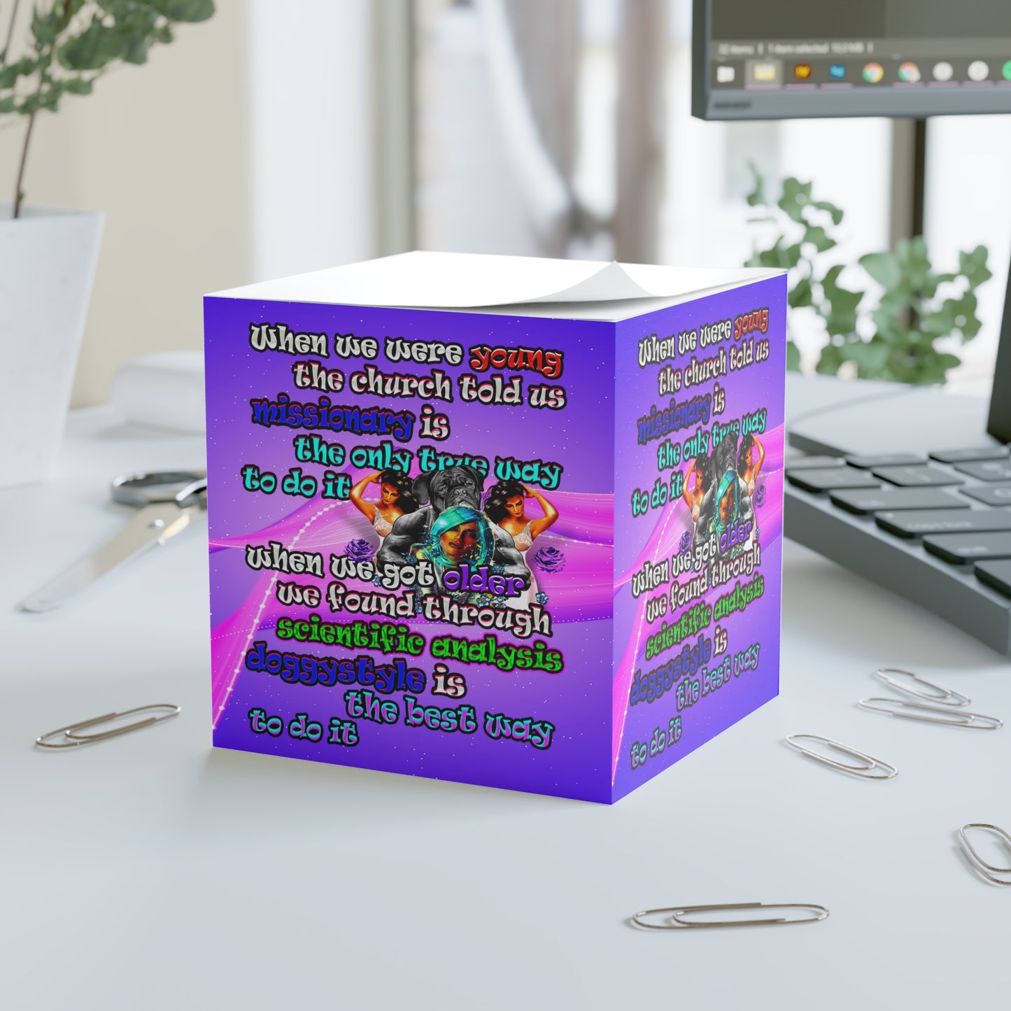 doggystyle - note cube (purple-pink wave)