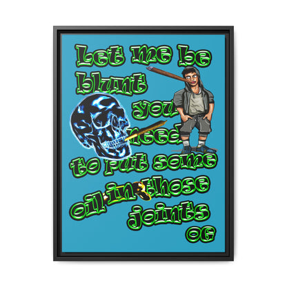 og - framed canvas art (turquoise)