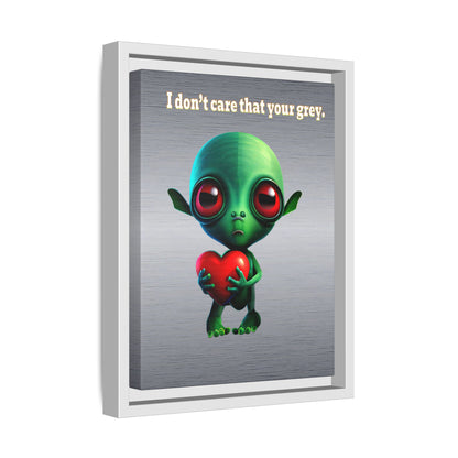 I don't care that your grey - framed canvas art (brushed nickel)