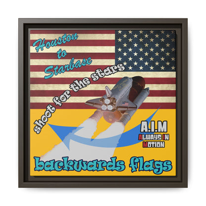shoot for the stars - framed canvas art (yellow)